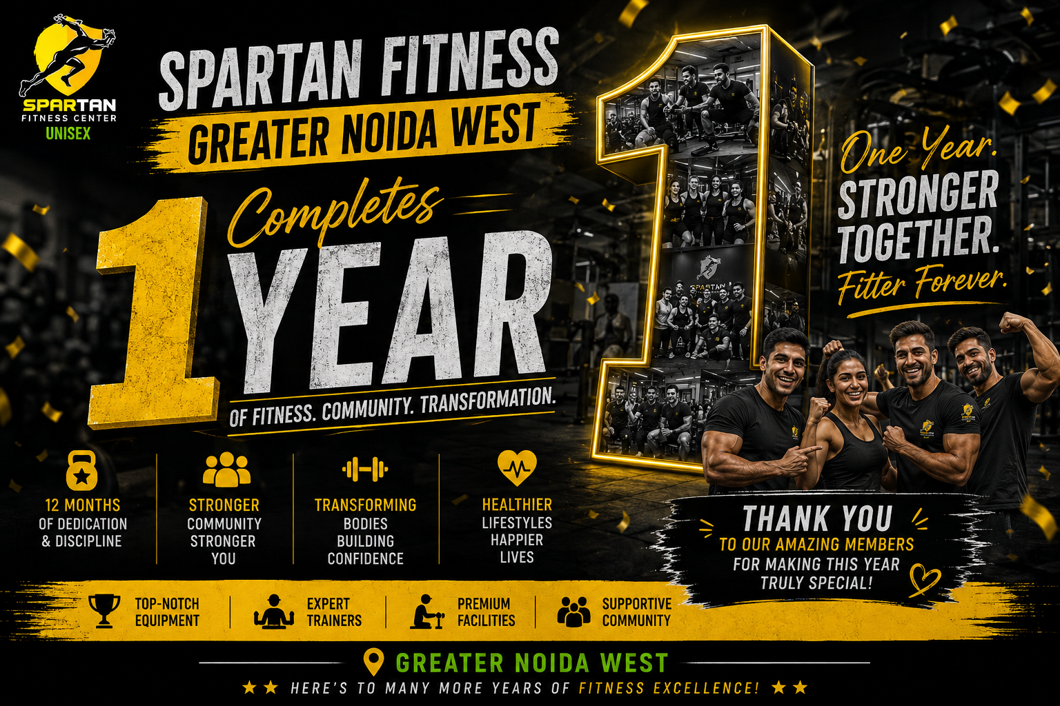 Spartan Fitness Center Greater Noida West 1st Anniversary